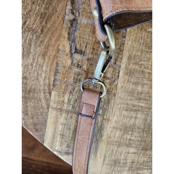 Joy Susan Vegan Leather Brushed Tote Bag Brown EUC - Picture 11 of 16